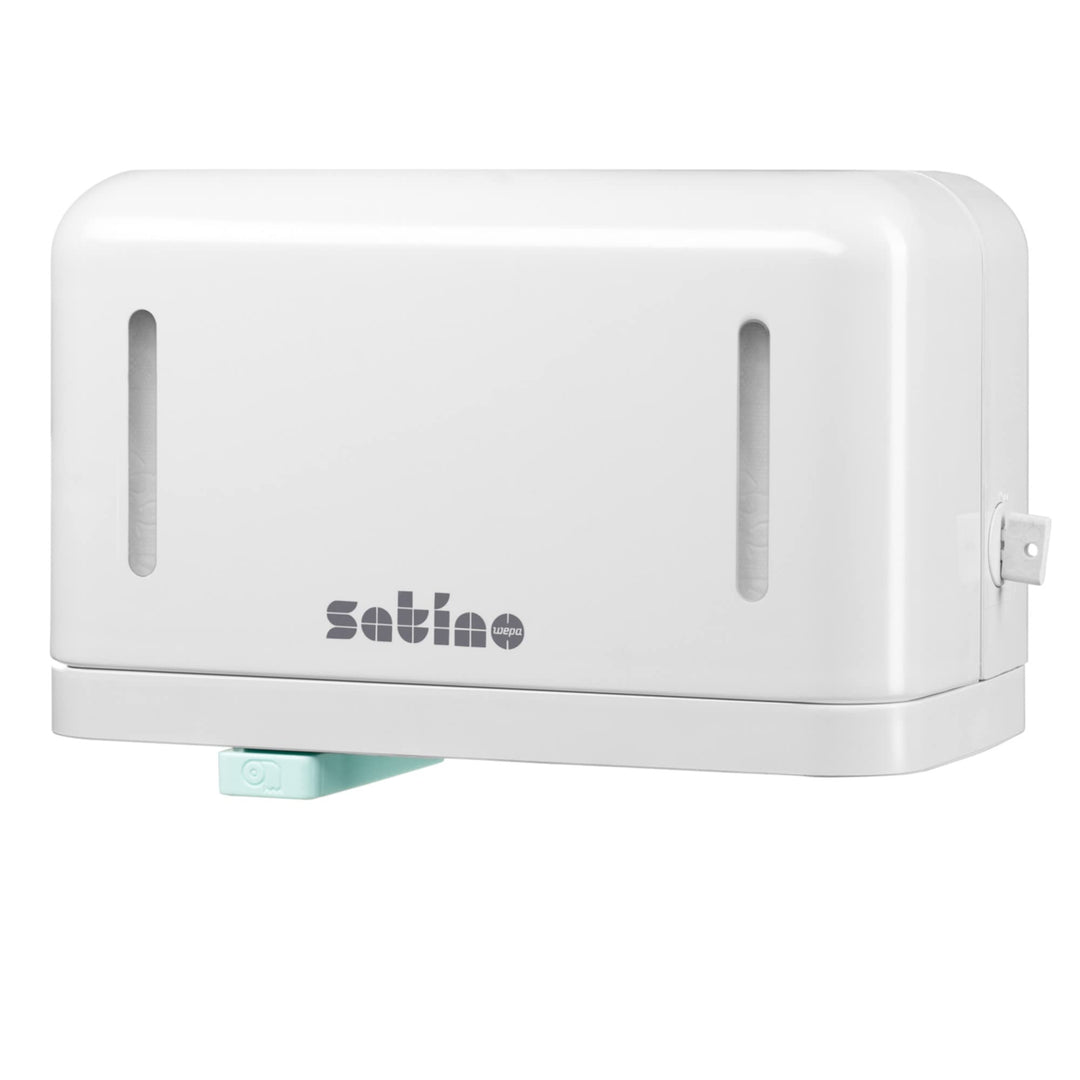 Satino by WEPA Toilettenpapierhalter für WCs/Toiletten/Waschräume mit niedriger/mittlerer Frequenz -
