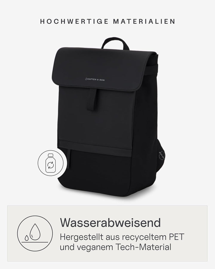 Kapten & Son Rucksack Fyn Classic 11 L | Rucksack Damen & Herren | Tagesrucksack mit 14" Laptopfach