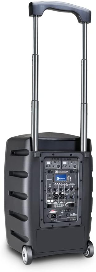 LD Systems Akkubetriebener Bluetooth-Lautsprecher mit Mixer, Funkmikrofon, Bodypack und Headset 655