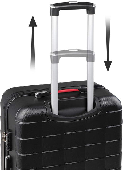 Monzana® Koffer Handgepäck Trolley mit TSA Schloss Zwillingsrollen Teleskopgriff Standfüsse Grösse X