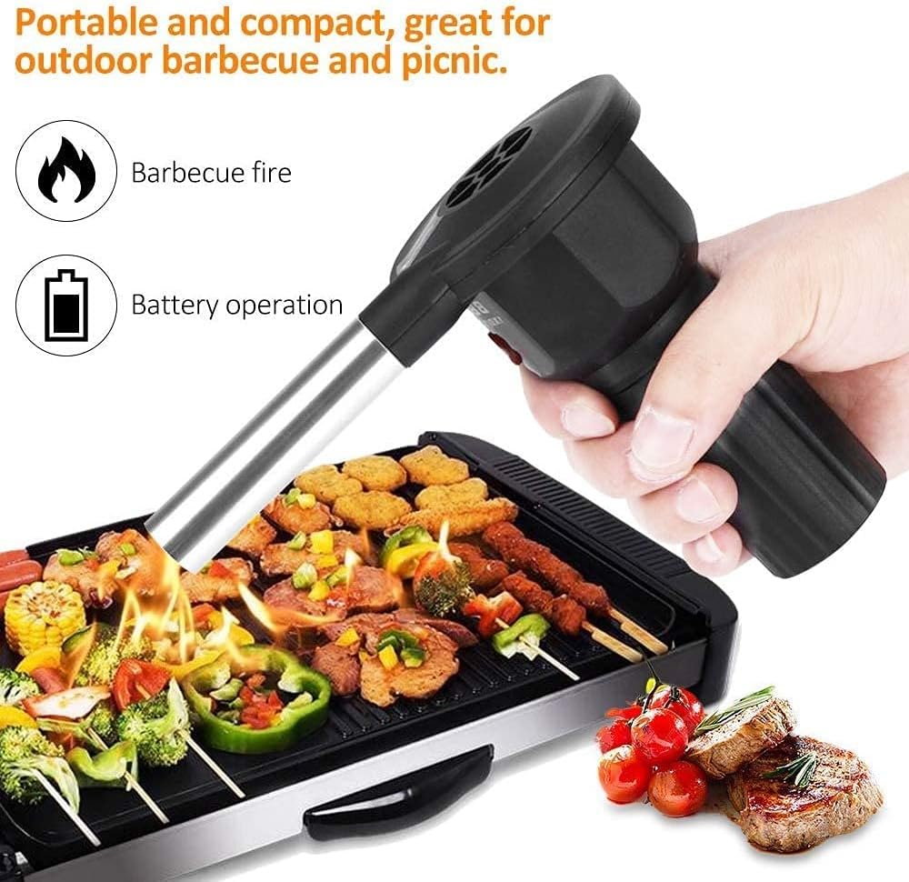 Grillgebläse Grillventilator, BBQ Ventilator Akku Elektrisches Gebläse für BBQ Grill, Tragbare Elekt