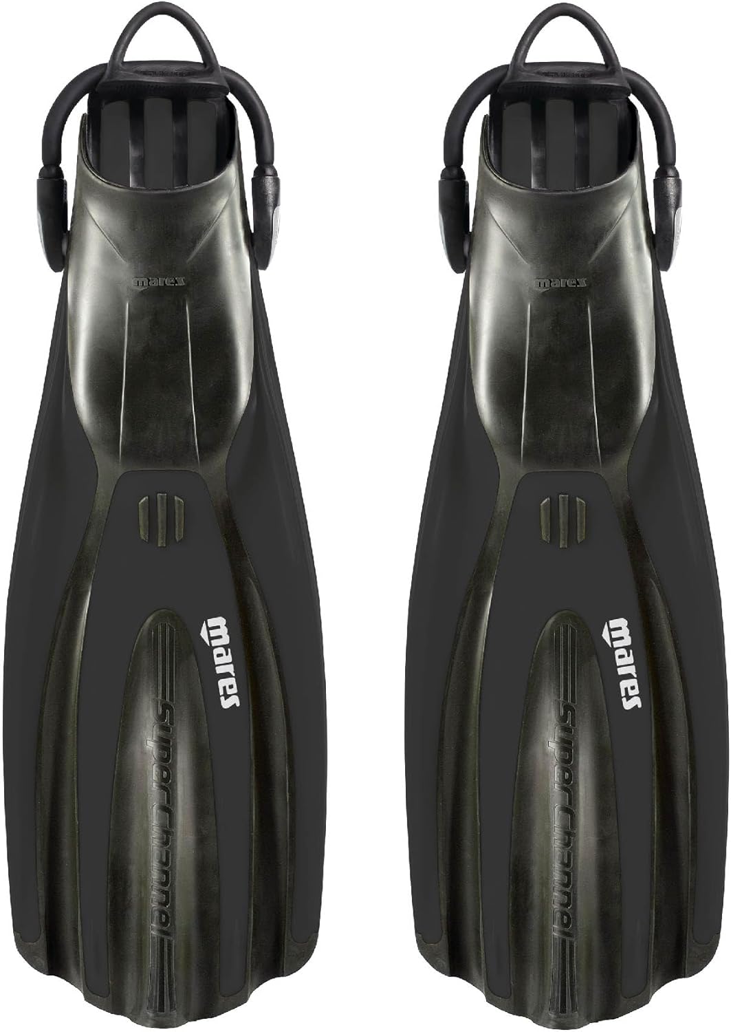 Mares 410012 Avanti Superchannel OH Gerätflossen mit Bungee Strap 37/39 Schwarz, 37/39 Schwarz