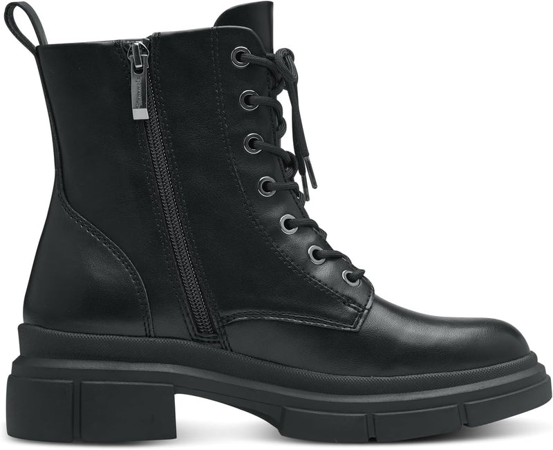 Tamaris Damen Sneaker High Vegan 36 EU Schwarz, 36 EU Schwarz