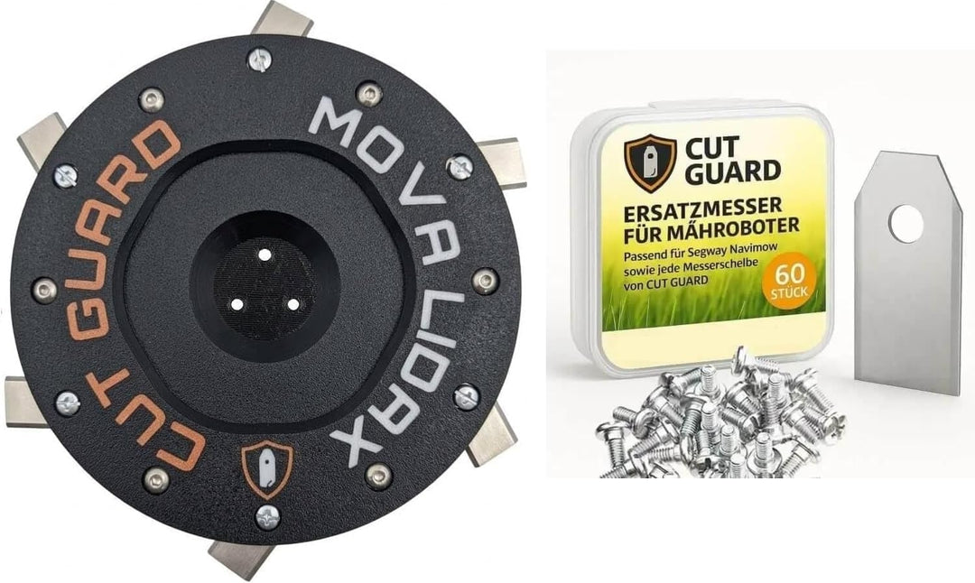 Messerscheibe kompatibel mit MOVA LiDAX Ultra 800, 1200, 1600 - mit Schutz inkl. 6 Klingen – Mährobo