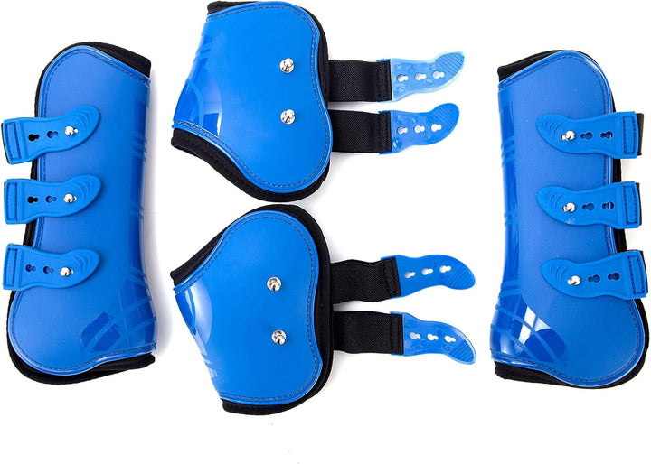 Merauno® Gamaschen Pferde 4er Set Sehne Schützer Fetlock Pferdesprungschutz Vorne Hinter Paar Robust