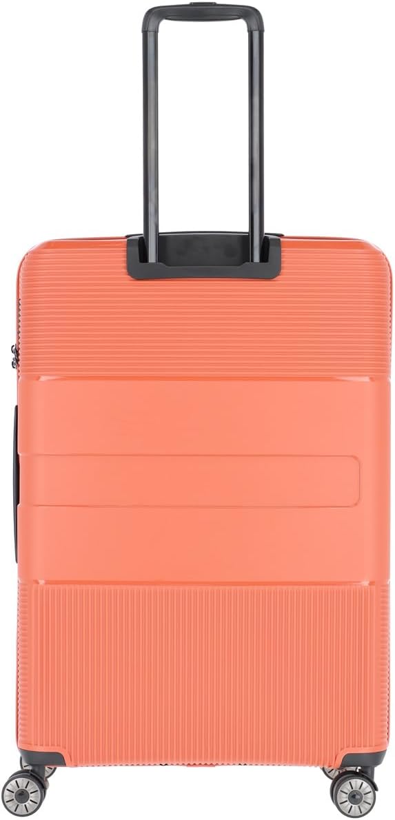 travelite 4-Rad Hartschalen Koffer gross mit TSA Schloss, Gepäck Serie WAAL: Stabiler Trolley mit re
