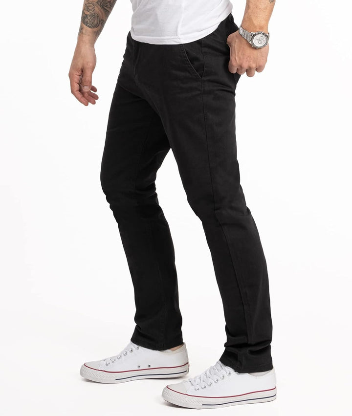 Indumentum Chino Hose Basic Regular Fit IR-506 36W / 30L Schwarz, 36W / 30L Schwarz