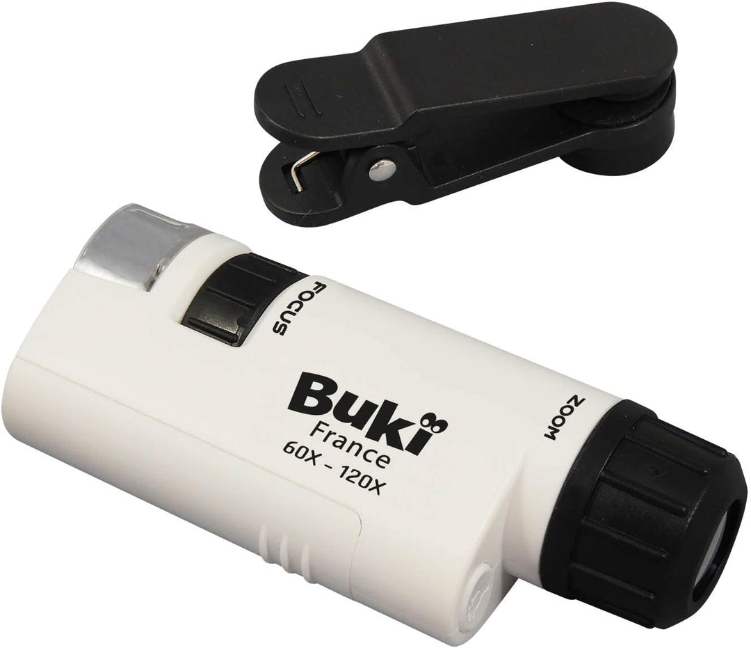 Buki France MR200 Taschen-Mikroskop, Weiss, schwarz