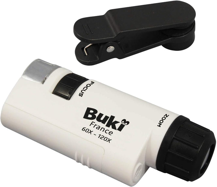 Buki France MR200 Taschen-Mikroskop, Weiss, schwarz