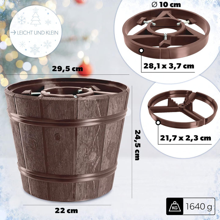 KADAX Weihnachtsbaumständer, Christbaumständer aus Kunststoff, Tannenbaumständer in Zwei Farbversion