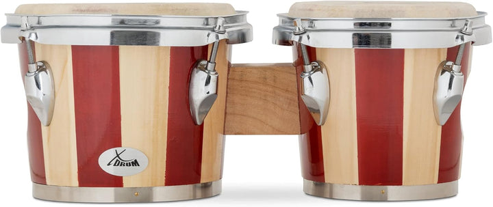 XDrum Bongos Retro - 2 Trommeln mit 16,5 cm (6,5") und 19 cm (7,5") Durchmesser - Bongotrommeln mit