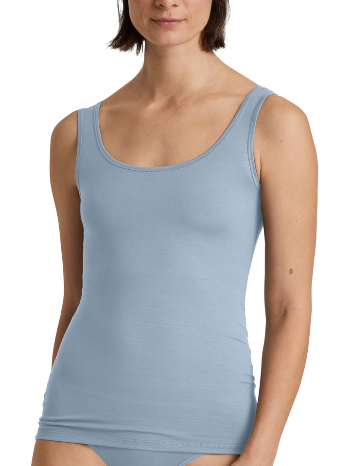 CALIDA Natural Comfort Tank Top Damen, mit Rundhals-Ausschnitt Dusty Grey 32-34, Dusty Grey 32-34