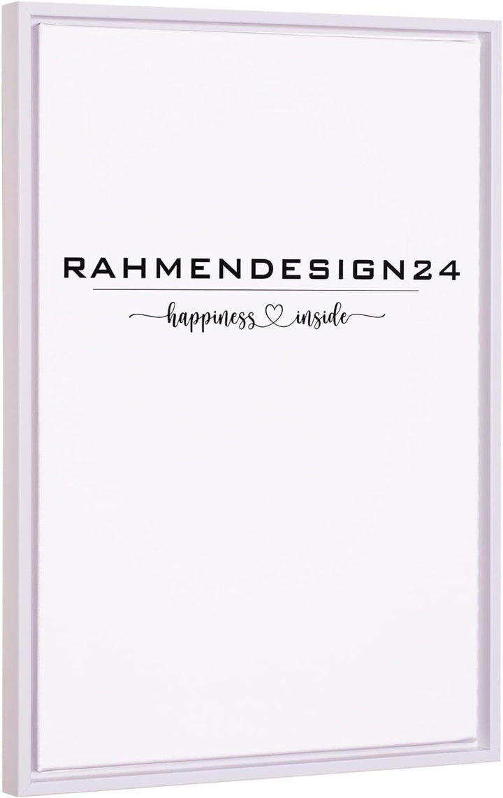 Rahmendesign24 Schattenfugenrahmen Oslo für Keilrahmenbilder und Leinwände 40x50 Weiss (matt) Schatt