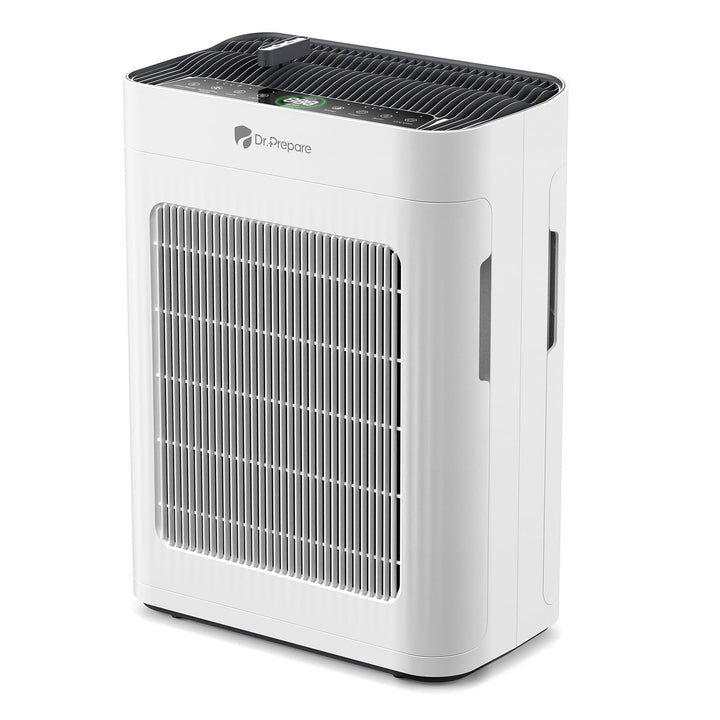 DR.PREPARE Luftreiniger Allergiker, Haustiermodus, Waschbarer Vorfilter, PM2.5 LED-Anzeige, Bis zu 2