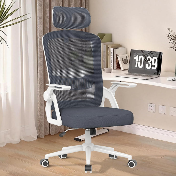 naspaluro Ergonomischer Bürostuhl, Schreibtischstuhl für Homeoffice | Mit Lordosenstütze &amp; verstellb