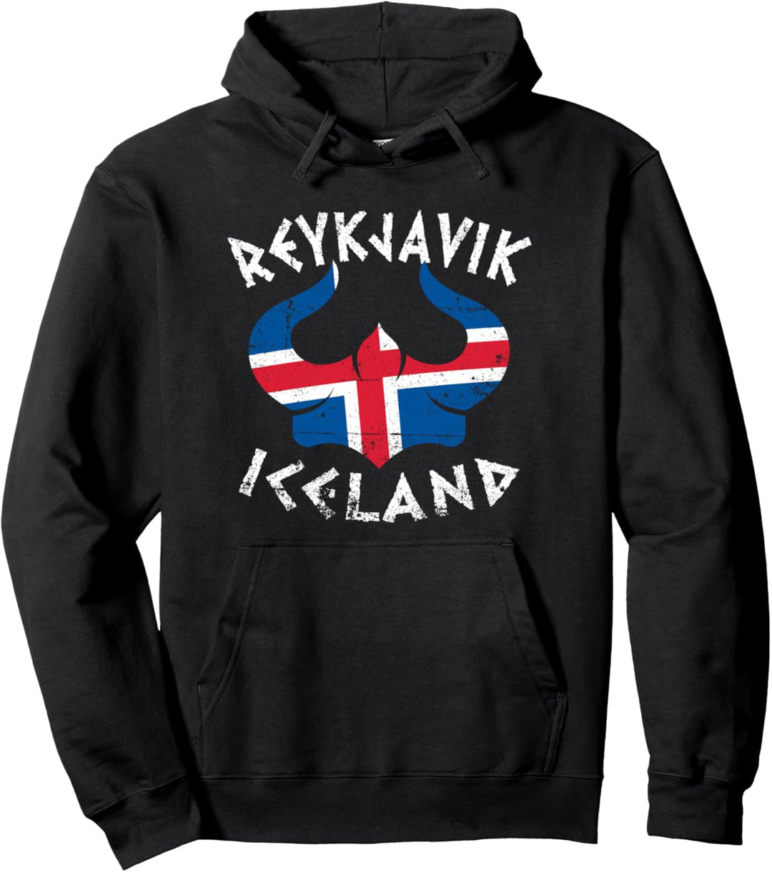 Reykjavík Viking Helmet Iceland Pullover Hoodie