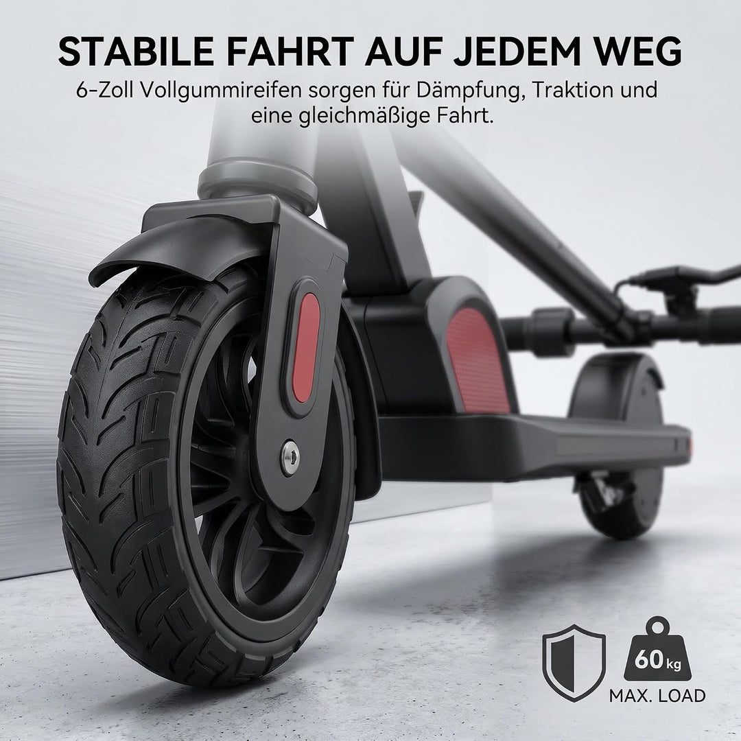Caroma Elektroroller für Kinder von 6-12 Jahren, 150W Motor bis 16 km/h E Scooter, Faltbarer E Rolle