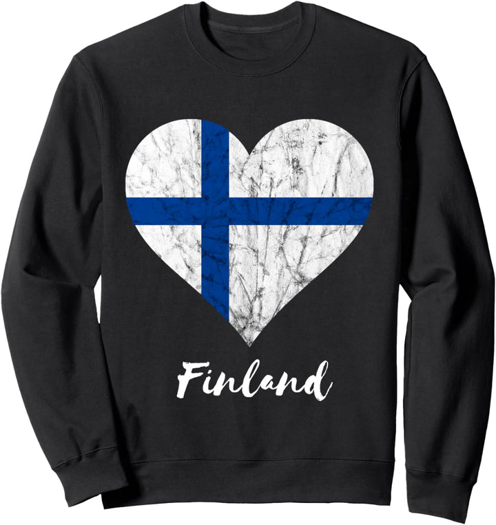 Finnen Herz Finnische Flagge Suomi Finnland Reise Sisu Sweatshirt