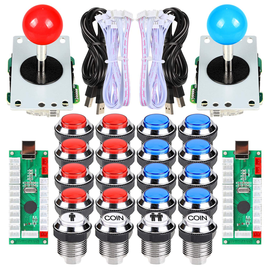 EG STARTS 2 Spieler Arcade Joystick und Tasten Classic Arcade Contest DIY Retropie Schrank Kits USB-
