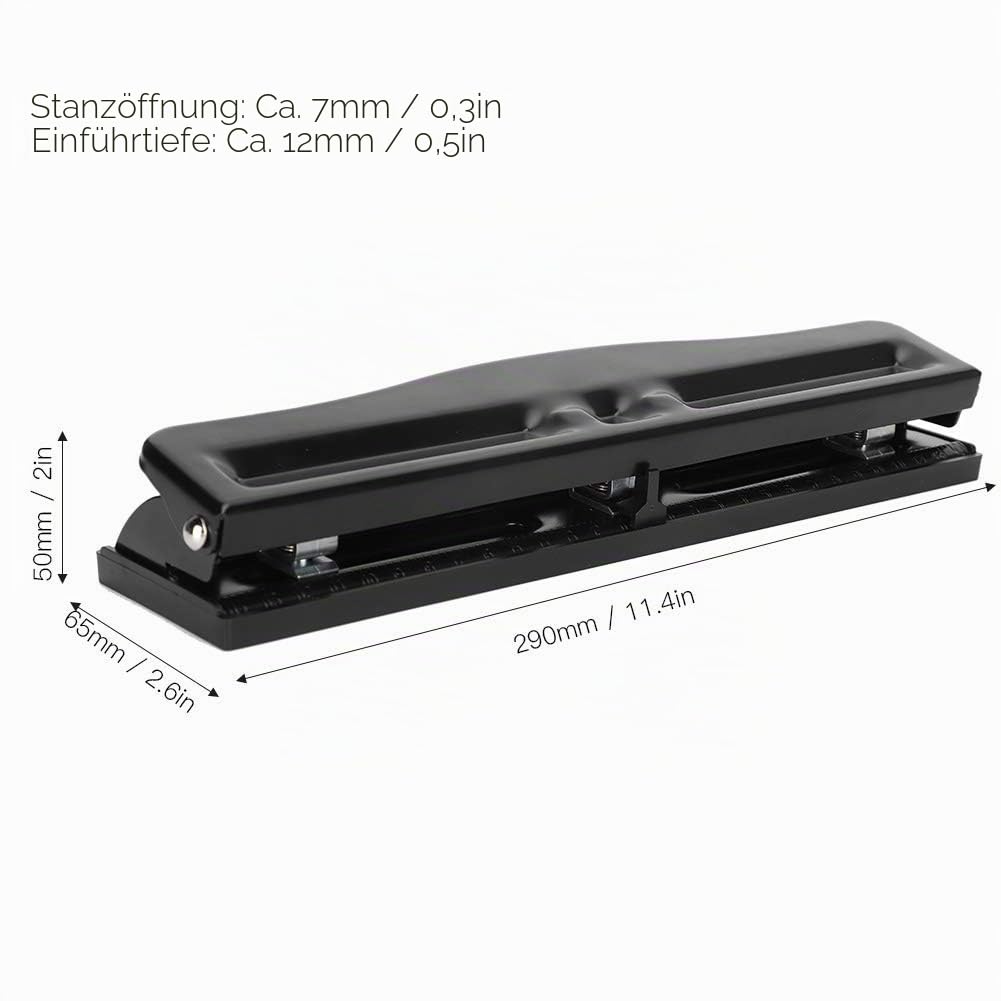 3 Locher, Verstellbarer Locher, Home Office DIY Handbuch Ganze Locher, Professioneller Papierlocher,