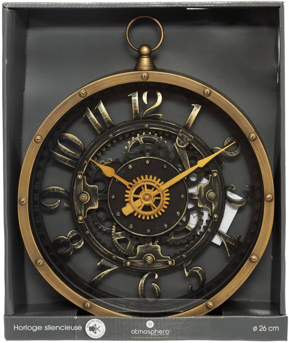 Atmosphera Wanduhr mit Mechanismus und Zwickelform, Durchmesser 27 cm cm braun, cm braun