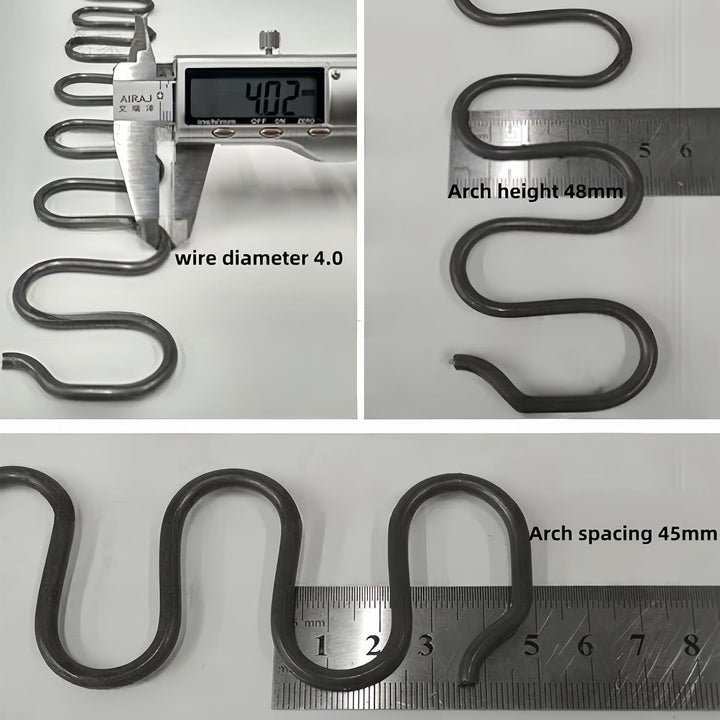 2 Stück Sofa Federn 40cm, Sofa ersatzfedern, Couch Federn, Wellenfedern für polstermöbel, Reparatur-