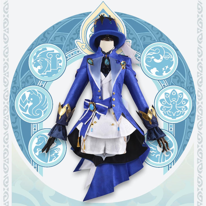 OSIAS Genshin Impact Cosplay Kostüm, verbesserte Version mit hochwertigen Stoffen, Accessoires und P