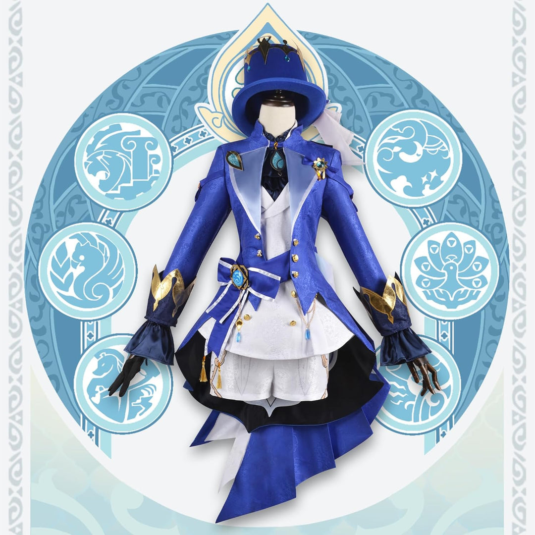 OSIAS Genshin Impact Cosplay Kostüm, verbesserte Version mit hochwertigen Stoffen, Accessoires und P