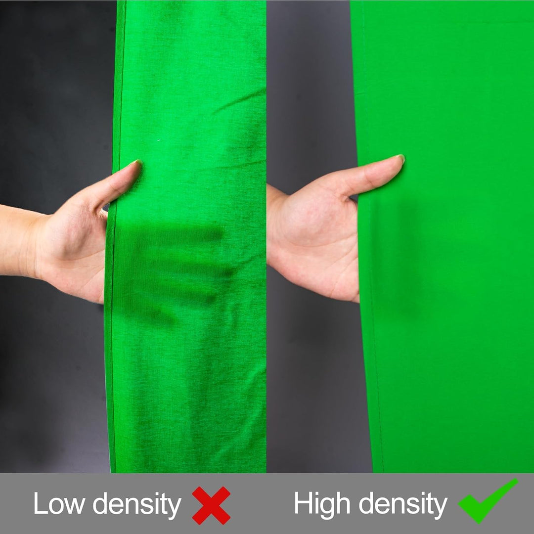 EMART Green Screen 1,8 x 2,8m Fotostudio Hintergrund Faltbare Greenscreen Stoff 100% Reiner Musselin