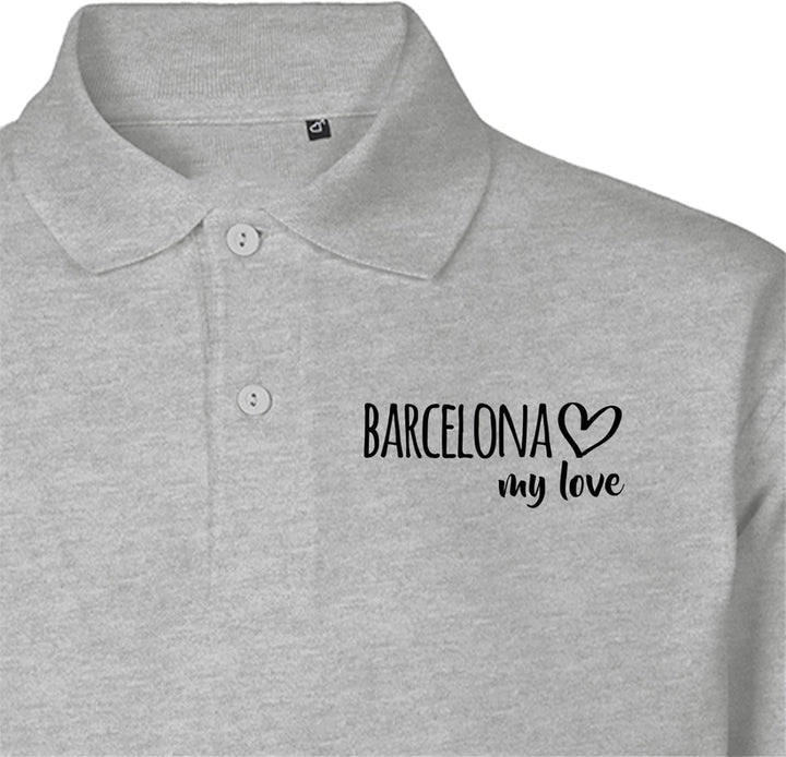 huuraa Damen Polo Shirt Barcelona My Love Bio Baumwolle Fairtrade Oberteil Grösse XS-XXL für alle Fa