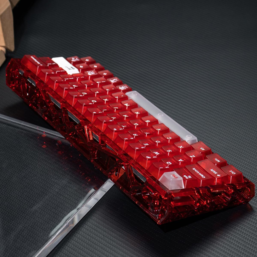 Sumgsn Mechanische Tastatur Gehäuse Transparentes Tastaturgehäuse Kompatibel mit Wooting60/HM66/Mad6