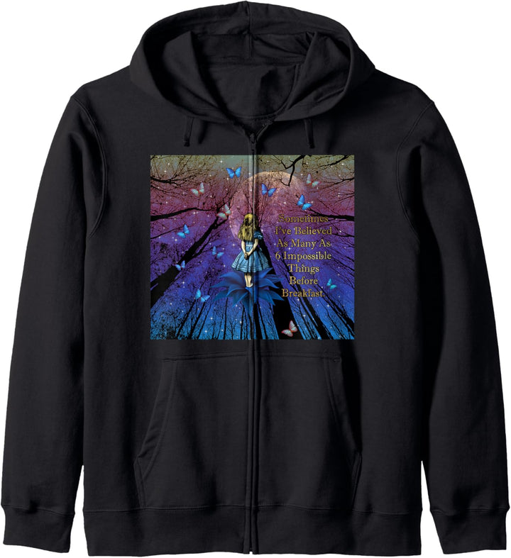 Alice In Wonderland Impossible Quote Kapuzenjacke