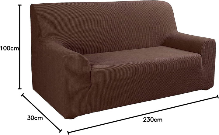 Tural Elastischer Sofabezug Valeta. Sofaüberwurf, Braun, 3 Sitzer (180-230cm) 3 Sitzer (180-230cm) B