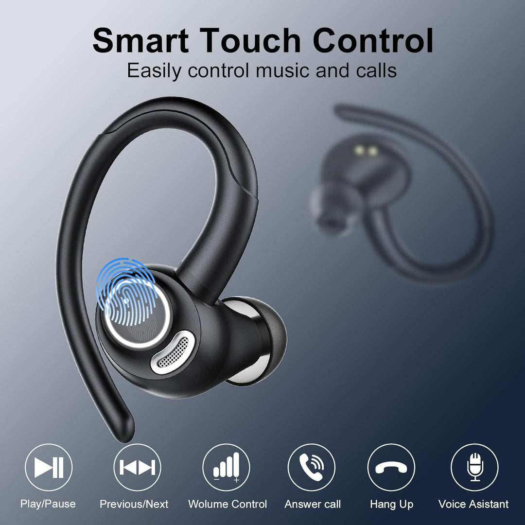 Csasan Bluetooth Kopfhörer Sport, in Ear Kopfhörer Kabellos Bluetooth 5.3 mit Ohrbügel, Hi-Fi Stereo