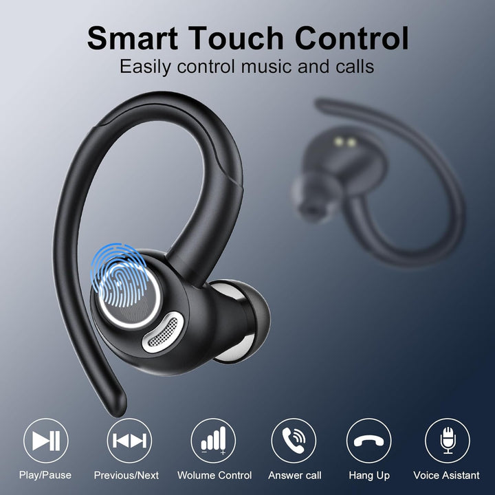 Csasan Bluetooth Kopfhörer Sport, in Ear Kopfhörer Kabellos Bluetooth 5.3 mit Ohrbügel, Hi-Fi Stereo