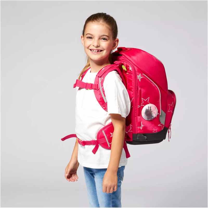 ergobag Wide Set 5tlg. Ergonomisch, Volumen erweiterbar, Deckel aufklappbar Cinbärella - Pink