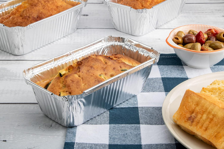 Miamex 100 Einwegschalen aus Aluminium mit Deckel zum Transport von Lebensmitteln – Einfrieren – Koc