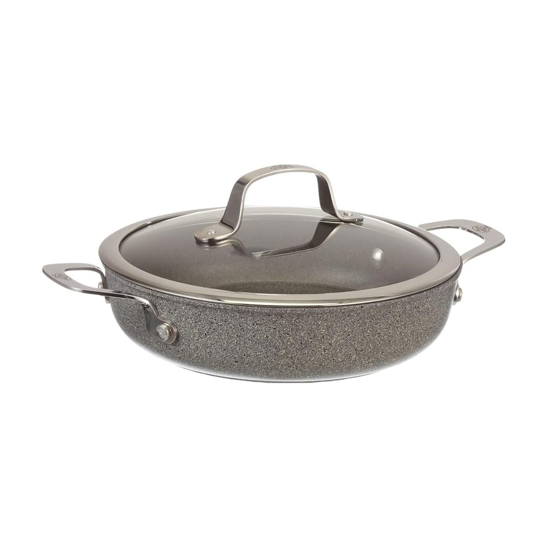 Induction deep Frying pan with 2 Handles BALLARINI Salina Granitium 24 cm 75002-811-0