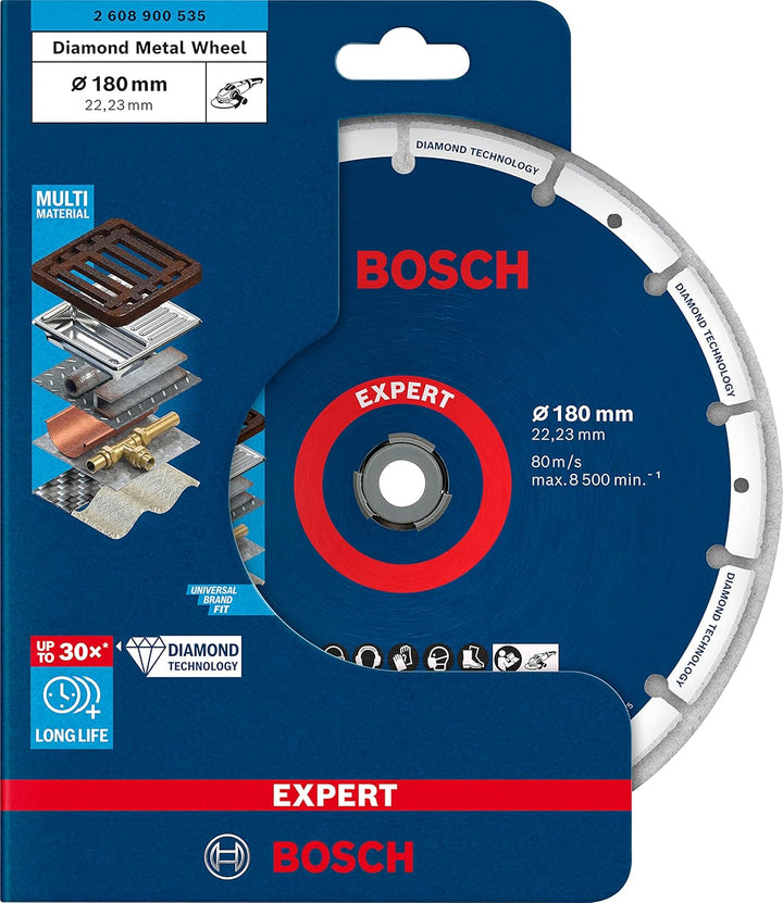 Bosch Professional 1x Expert Diamond Metal Wheel Grosse Trennscheiben (für Gusseisen, Ø 180 mm, Zube