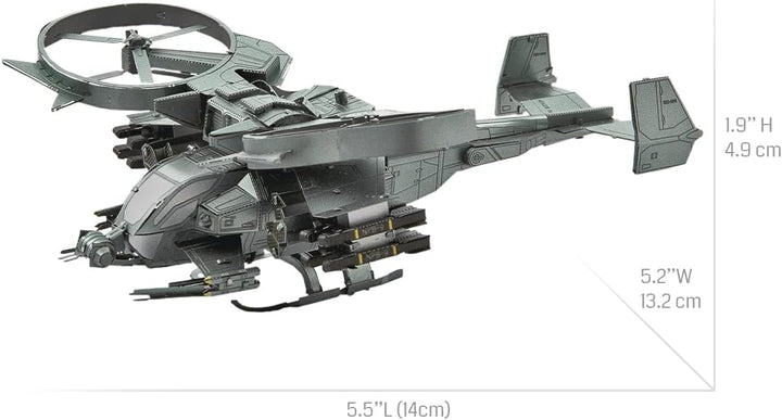 Fascinations ICX253 Metal Earth Metallbausätze - Avatar 2 Kampfflugzeug Scorpion Gunship, lasergesch