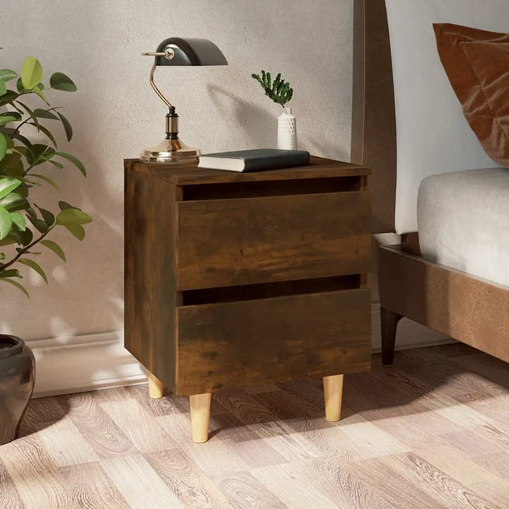 FIRBNUS Bedside Table Nachtkonsole Beistelltisch mit Stauraum Night Stand Nachttisch mit Massivholz-