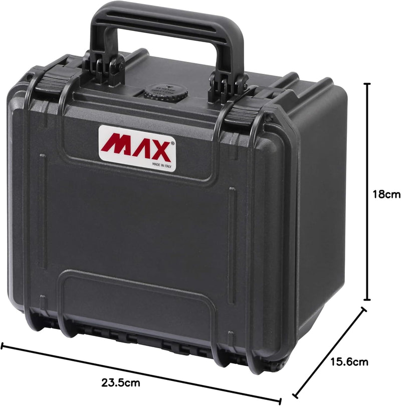 Max MAX235H155S Hartschalenkoffer für Fotografie-Ausrüstung, IP67, wasserdicht, strapazierfähig, Sch