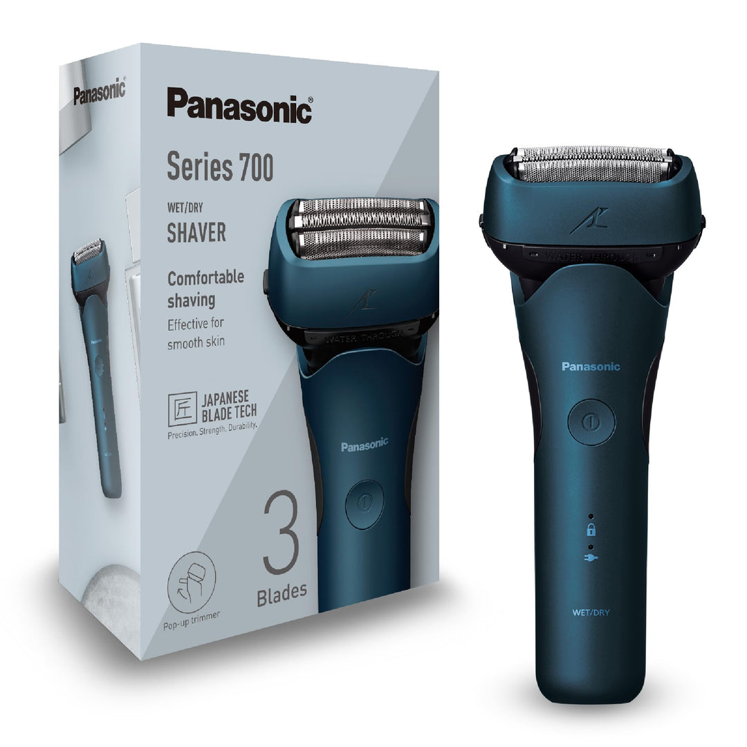 Panasonic Series 700 ES-ALT4B 3-Klingen-Nass- & Trocken-Rasierer für Männer, tragbar, kabellos, wass