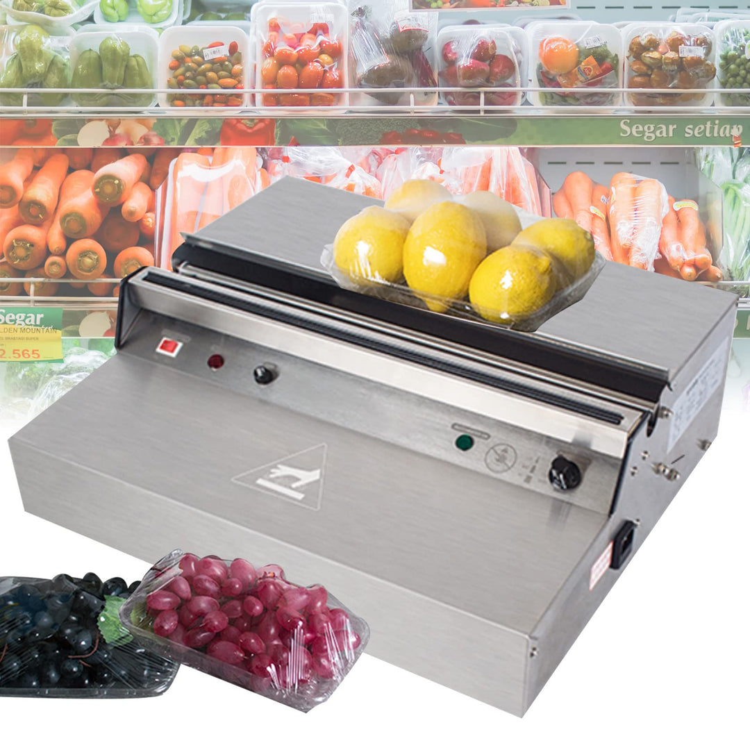 Anatole Frischhaltefolie Verpackungsmaschine aus Edelstahl 450mm Elektrischer Folienspender Kommerzi
