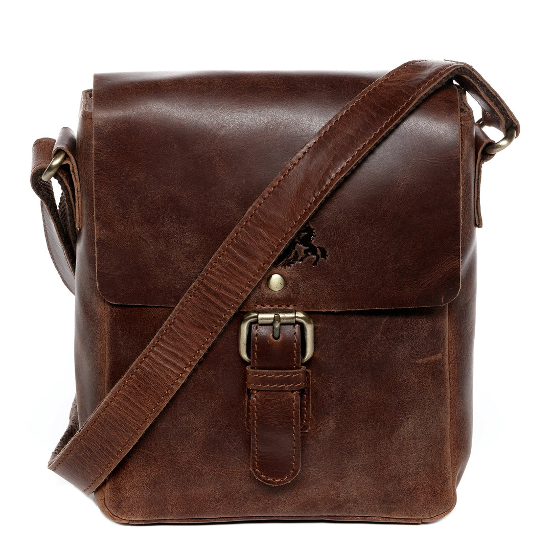 SID &amp; VAIN Umhängetasche ORLANDO aus Premium Leder I Messenger bag klein für Herren und Damen ipad Z