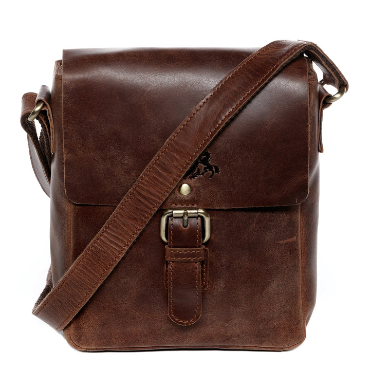SID &amp; VAIN Umhängetasche ORLANDO aus Premium Leder I Messenger bag klein für Herren und Damen ipad Z