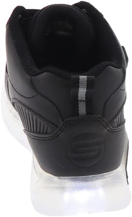 Skechers Jungen 400620l Schwarz Sneaker, Schwarzer Synthetischer Goldrand