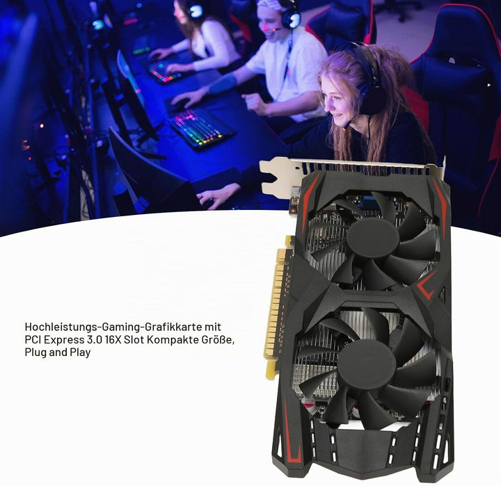 GTX1050Ti Grafikkarte, 2G GDDR5 128 Bit 928 MHz PCI E 2.0 Gaming Grafikkarte, HDR Grafikkarte mit Lü