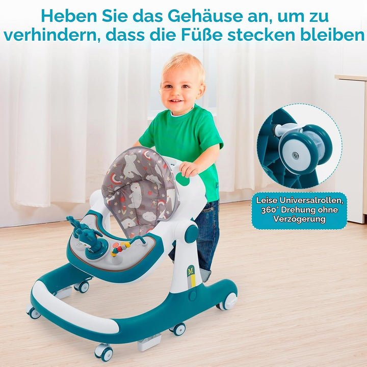 Arkyomi Baby Lauflernhilfe,3-in-1 Lauflernhilfe vom Sitzen zum Stehen, mehrfach abnehmbarer Modus, U