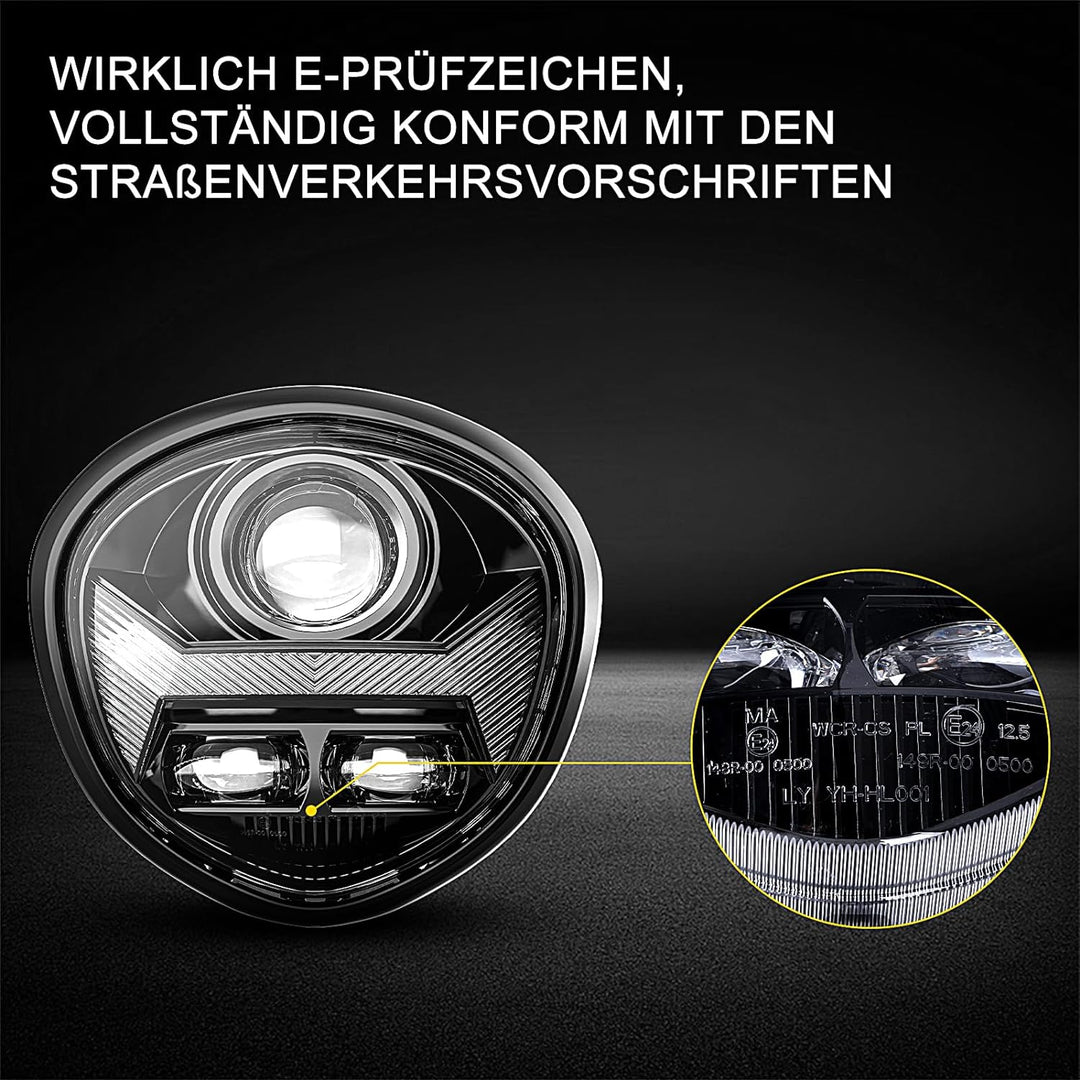 REALOVE Motorrad Scheinwerfer E Geprüft, 65W Motorrad Zusatzscheinwerfer für V Star 1300 XVS1300 XVS